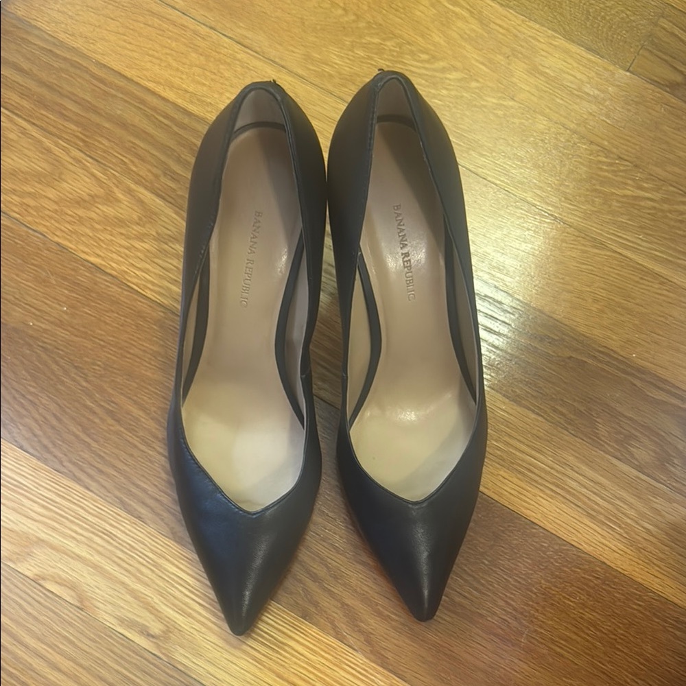 Banana Republic Black Leather Heels